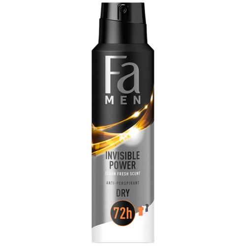 Fa Men Invisible Power 72h Anti-Perspirant Spray Dry Ανδρικό Αντιιδρωτικό Spray 72ωρης Προστασίας, με Άρωμα Φρεσκάδας 150ml